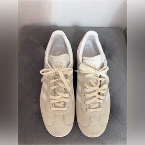 Adidas Gazelle Cream and White Sneakers